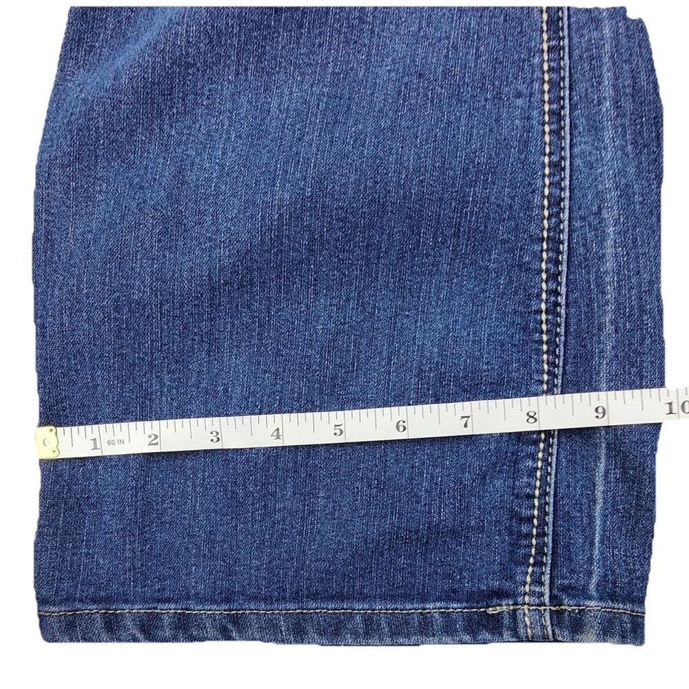 L.e.i. Sophia Hipster Flare Jeans Juniors 13 Blue Medium Wash Low Rise 32x31 - Picture 8 of 10